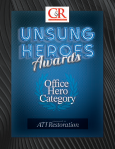 Unsung Heroes Awards Office Hero Category presented to ATI Restoration