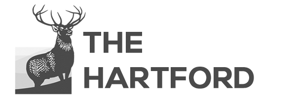The Hartford logo: a stag standing on a hillside, with "THE HARTFORD" in text beside it.